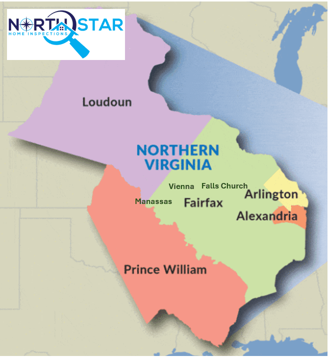 Service area map of Northern Virginia